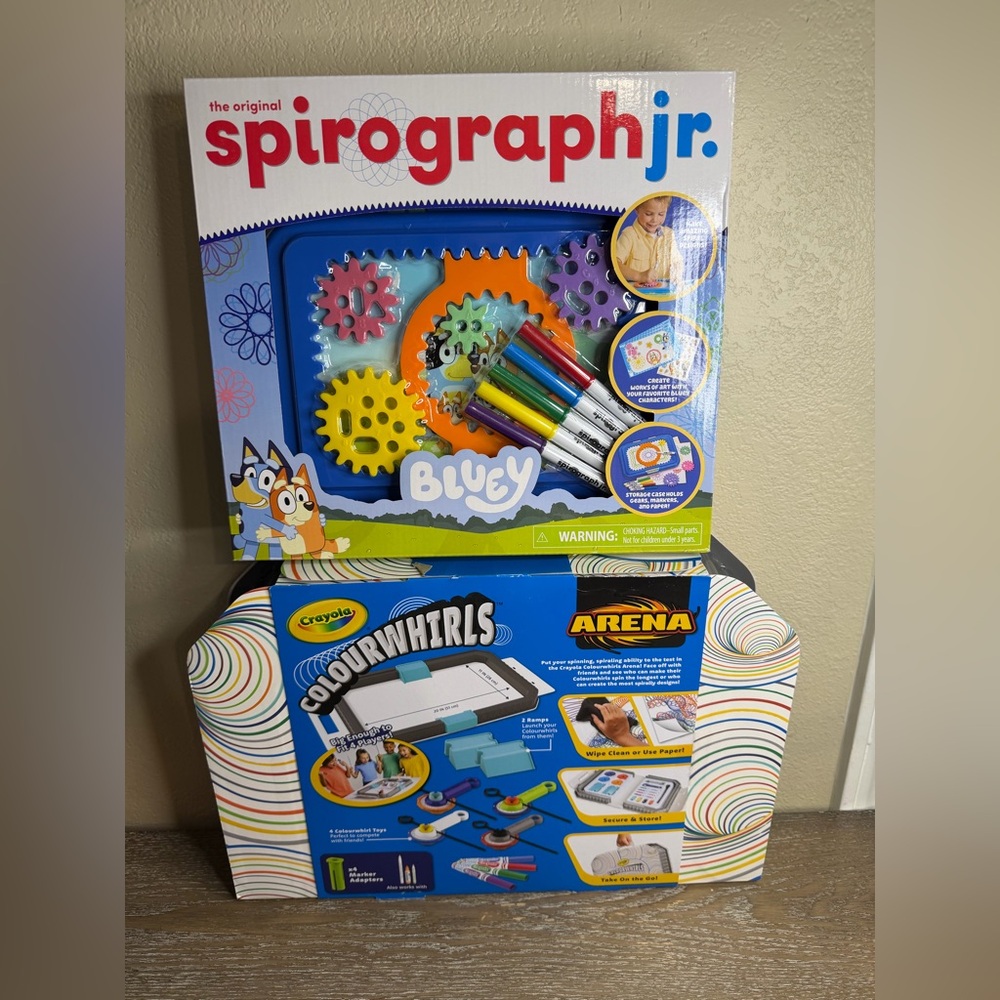 Crayola Colorwhirls Battle Arena Art Game & Spirograph Bluey - NEW